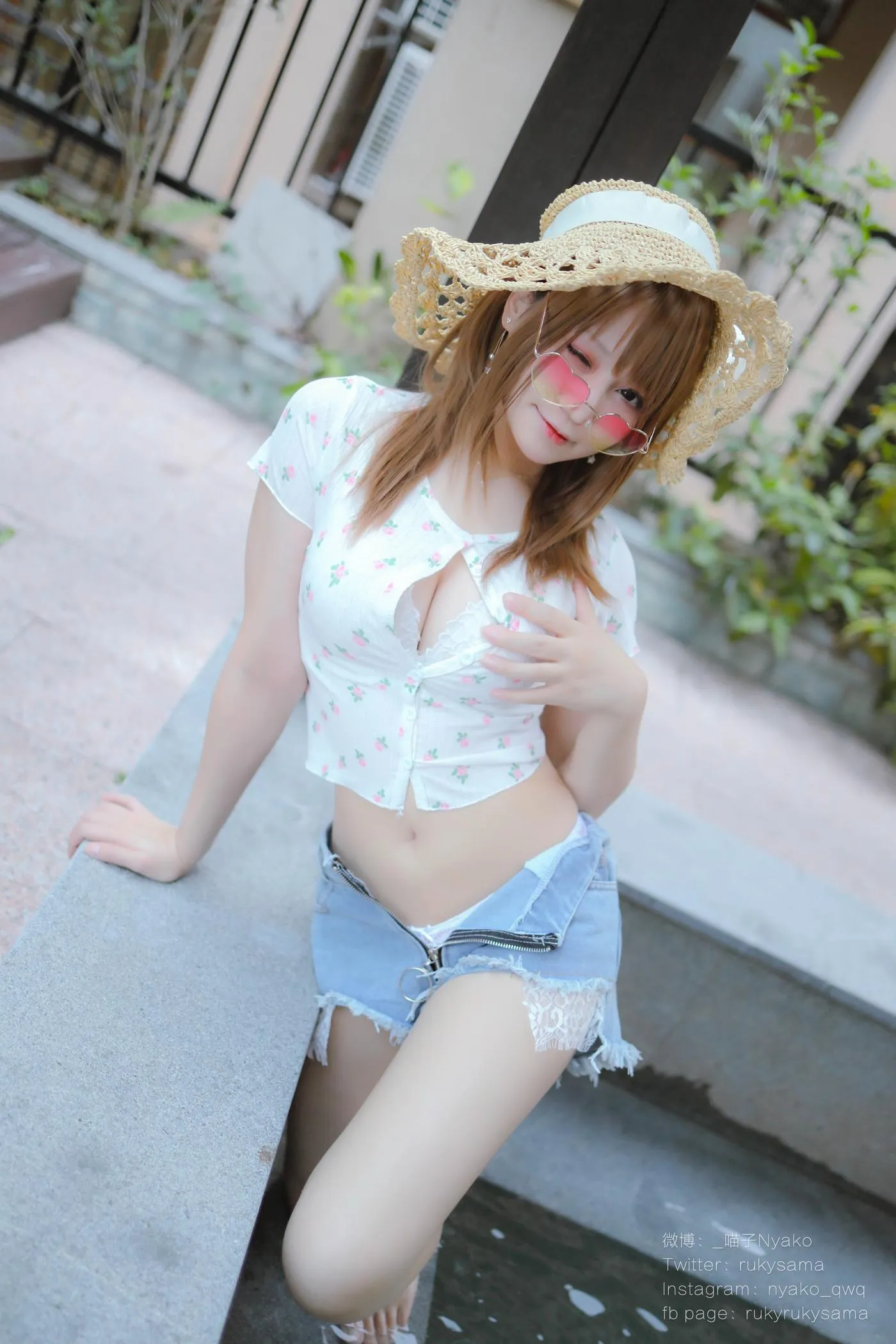 Nyako喵子 – NO.27 温泉蕾丝睡衣-温泉 [80P]插图2